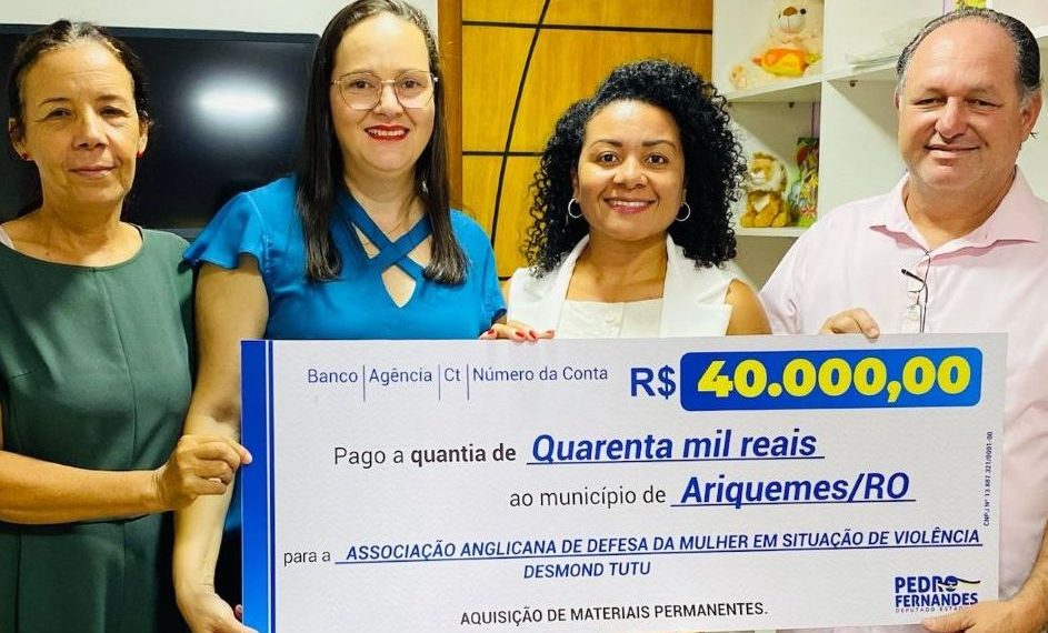 Pedro Fernandes entrega equipamentos à Casa de Apoio Noeli dos Santos, em Ariquemes