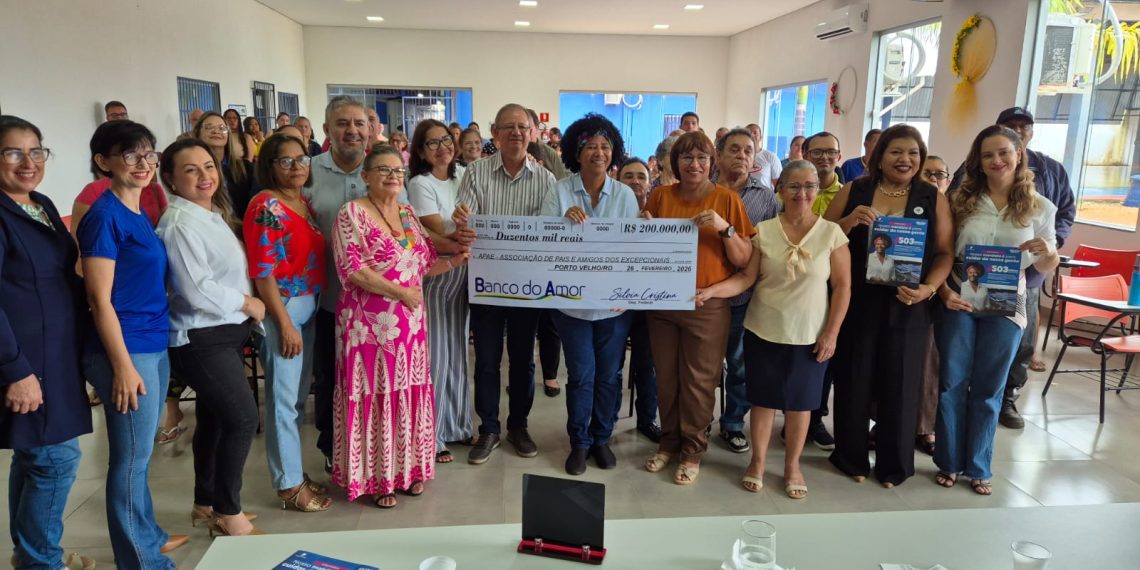Apae de Porto Velho recebe R$ 200 mil de emenda da deputada federal Sílvia Cristina